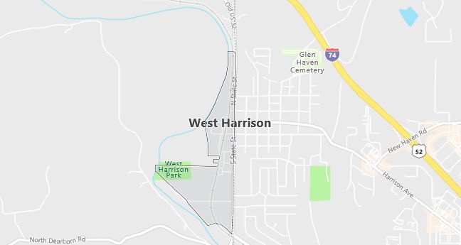 Map of West Harrison, IN