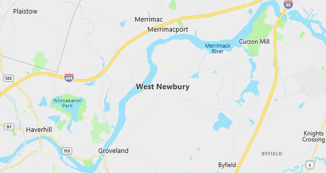 Map of West Newbury, MA