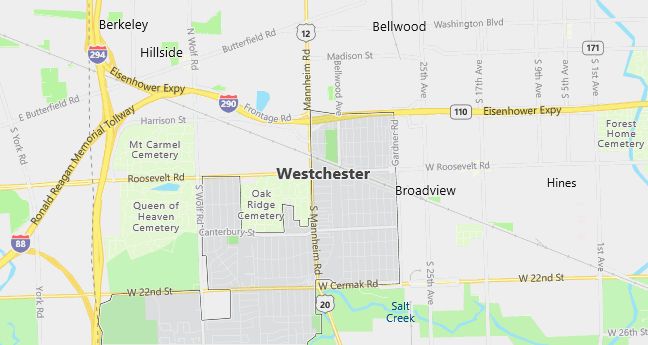 Map of Westchester, IL