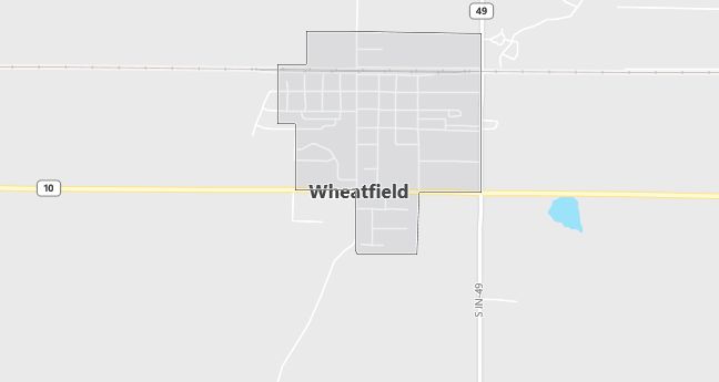 Map of Wheatfield, IN