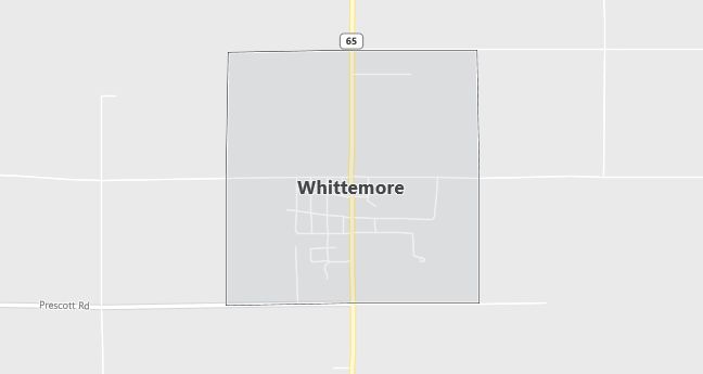 Map of Whittemore, MI