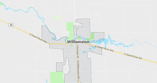Map of Williamston, MI