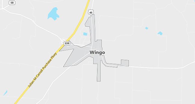 Map of Wingo, KY