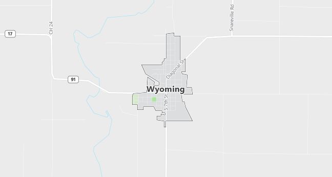 Map of Wyoming, IL
