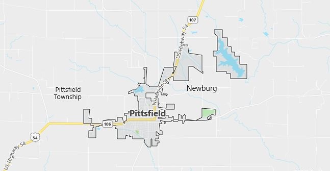 Map of Pittsfield, IL