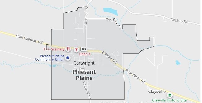 Map of Pleasant Plains, IL