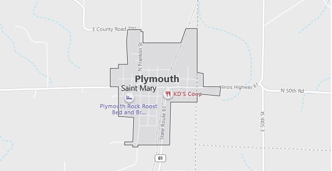 Map of Plymouth, IL