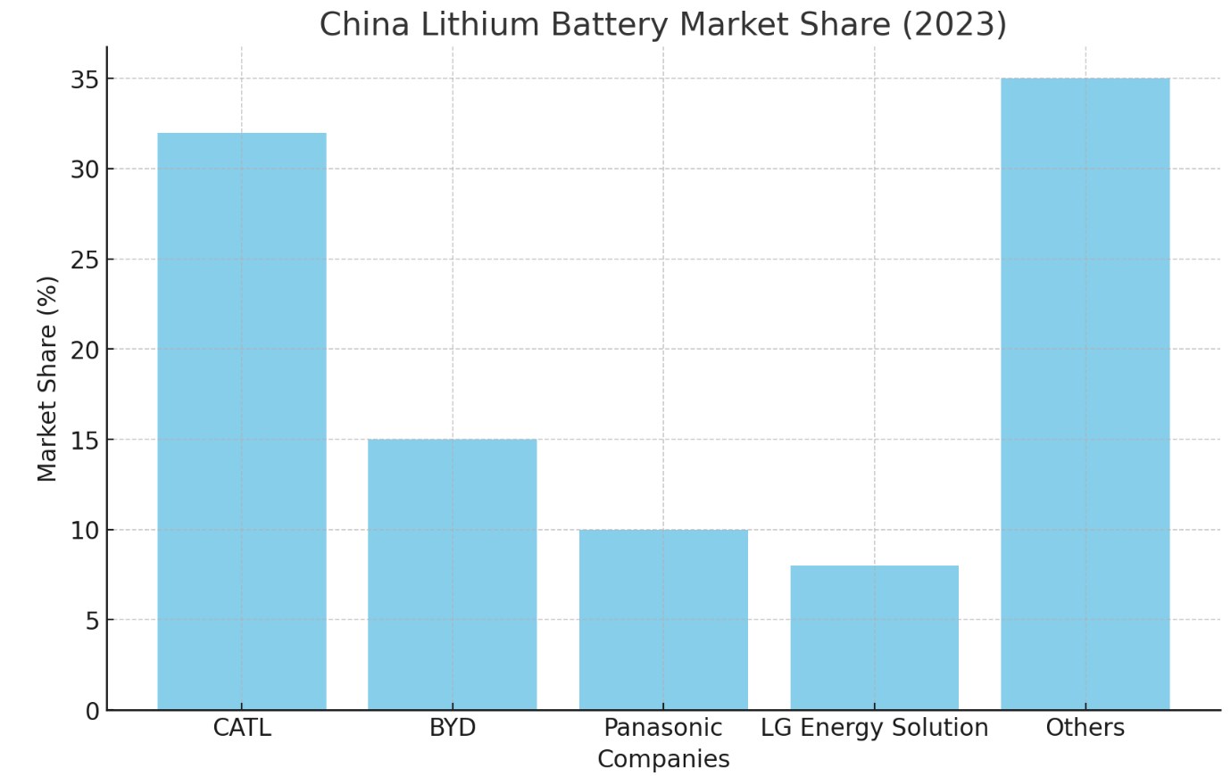 China Lithium Battery Market Share